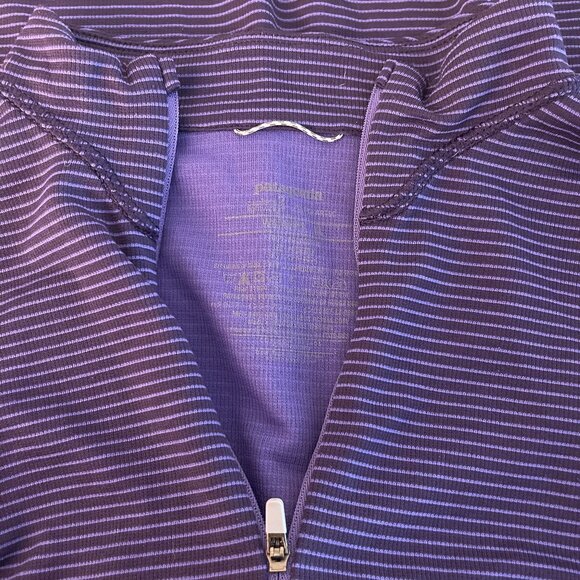 Patagonia W's Capilene® 3 Midweight 1/4 Zip-Neck, size large, purple stripe - Picture 4 of 6